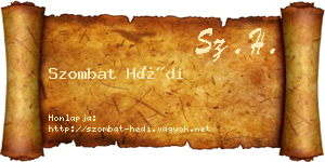 Szombat Hédi névjegykártya